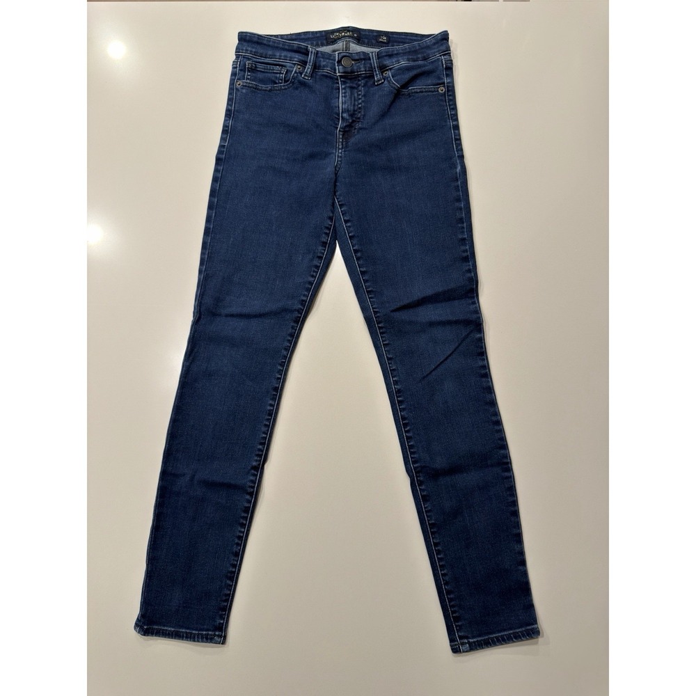Lucky Brand Ava Skinny Mid Rise Jeans Dark Wash Blue Womens 6/28